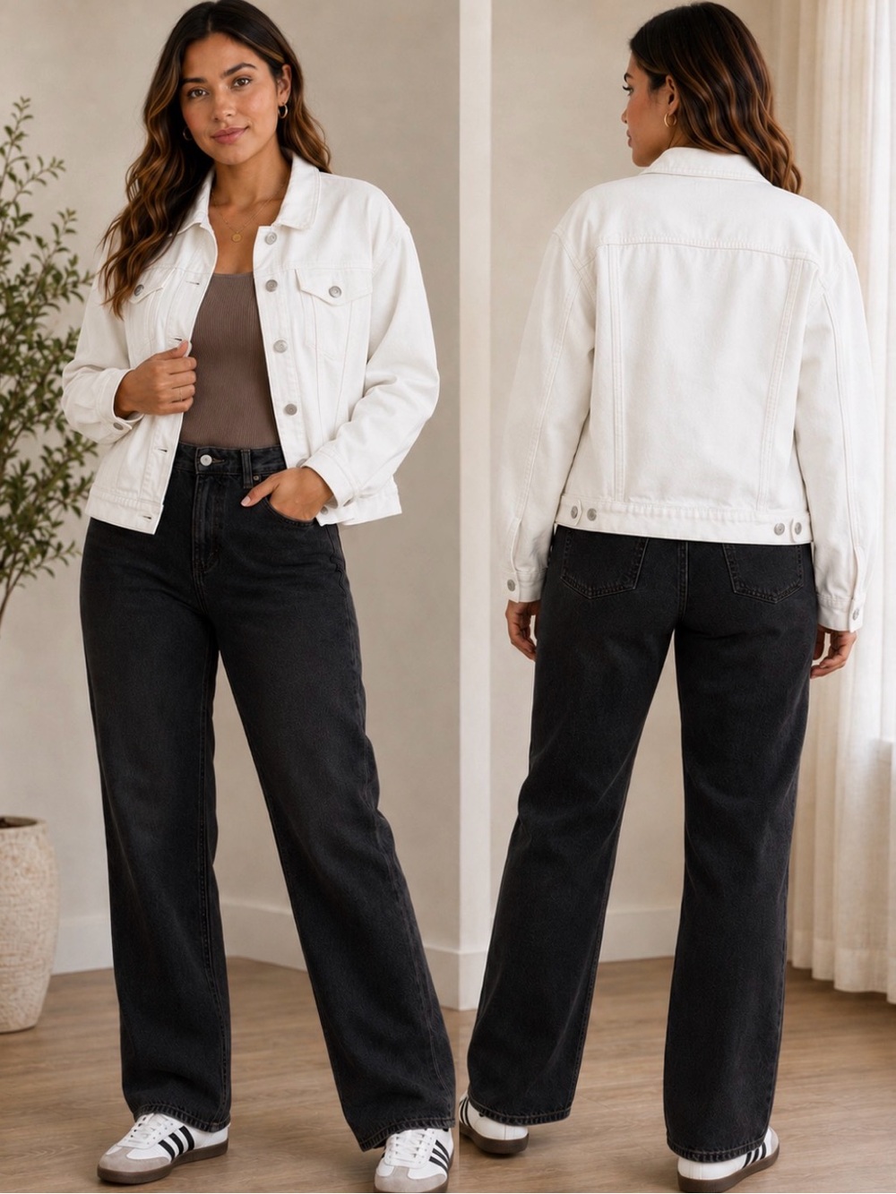 Buffalo David Bitton white denim jacket